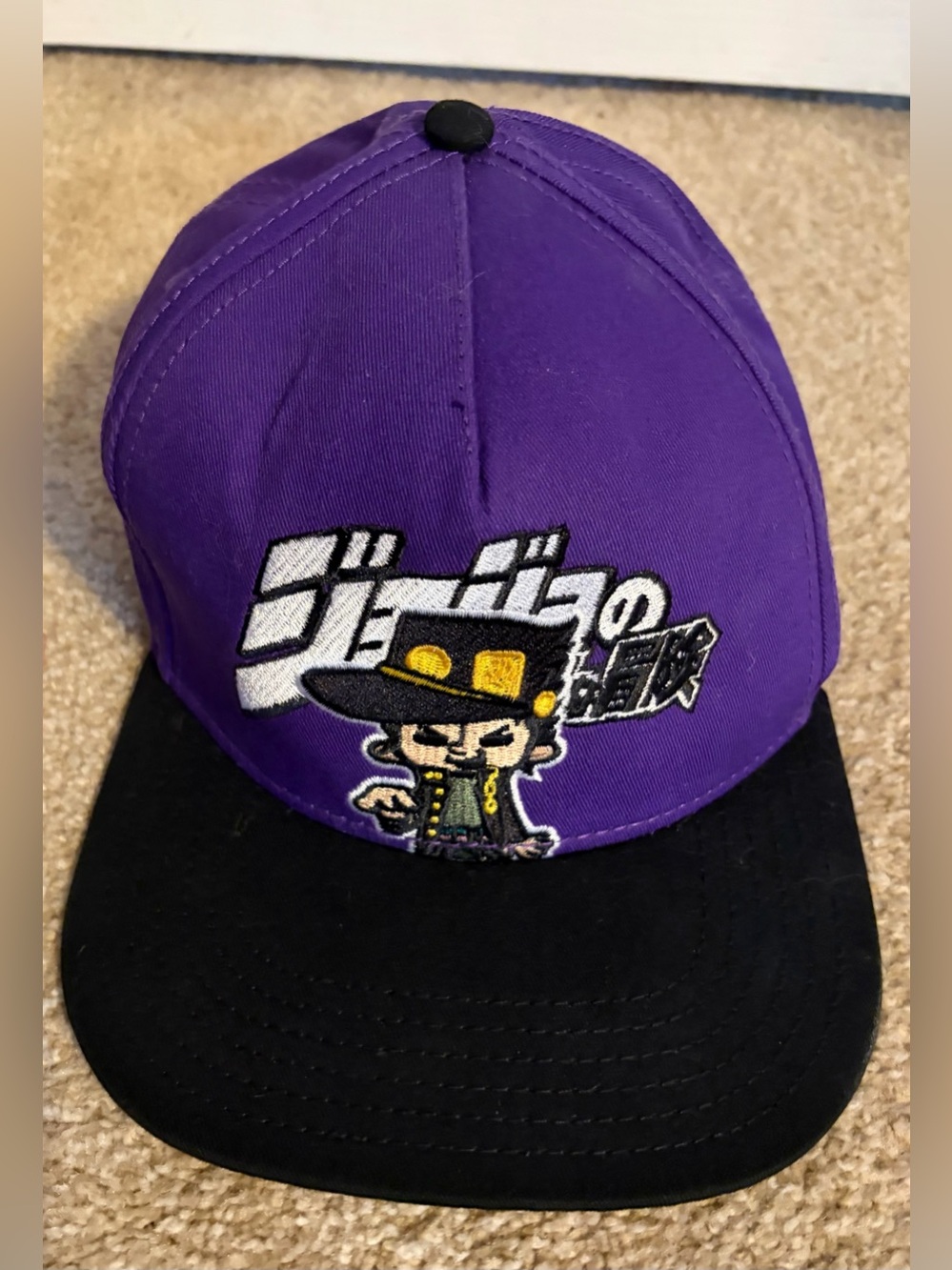Jojo's Bizarre Adventure Anime Hat Snapback Cap Flat Brim Adult